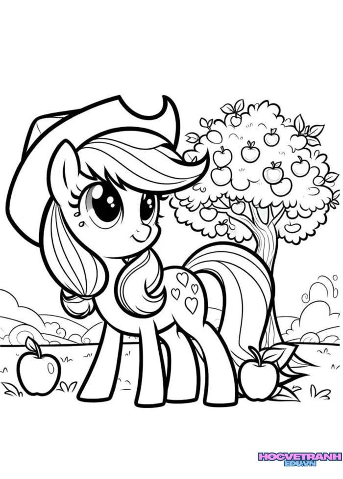 tranh tô màu pony 39