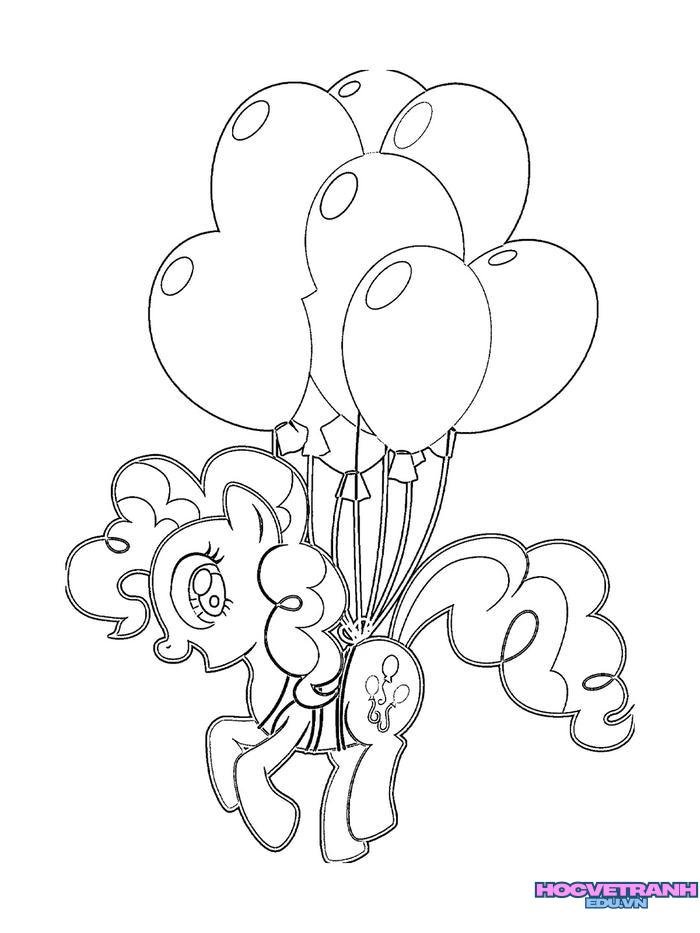 tranh tô màu pony 9