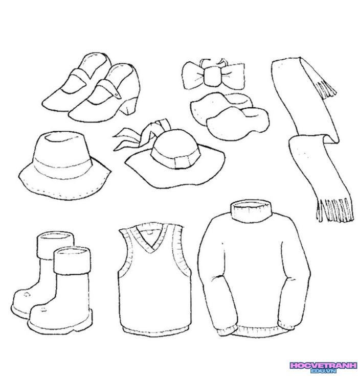 tranh tô màu quần áo bé trai bé gái 17