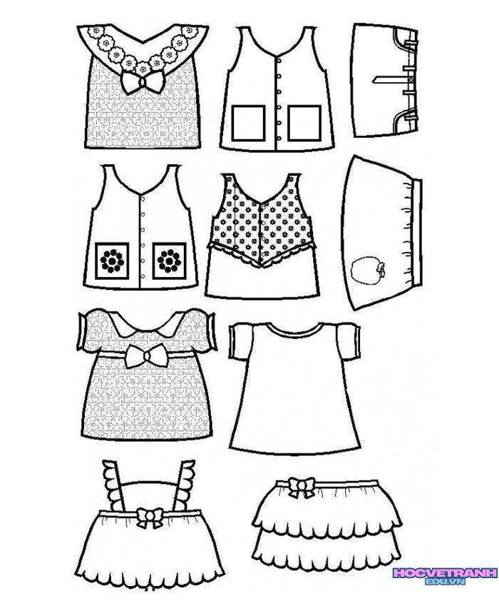 tranh tô màu quần áo bé trai bé gái 20