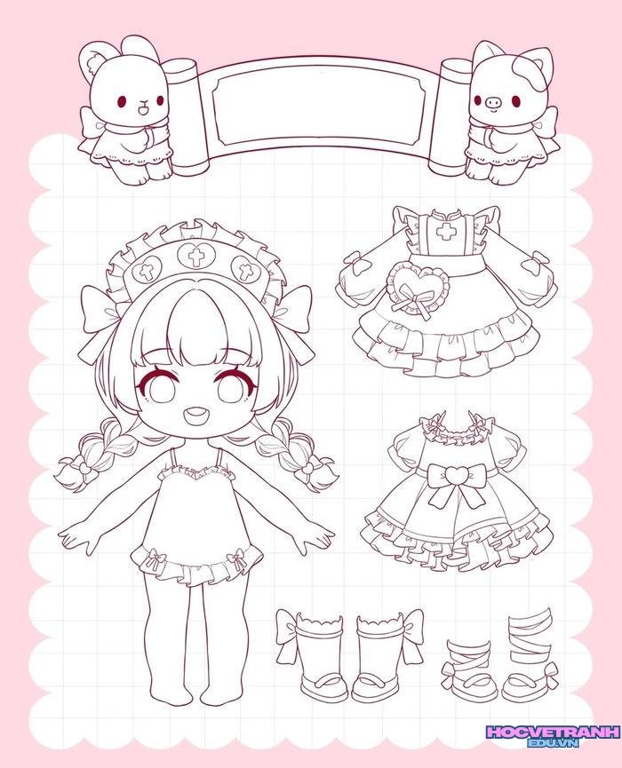 tranh tô màu quần áo bé trai bé gái 3