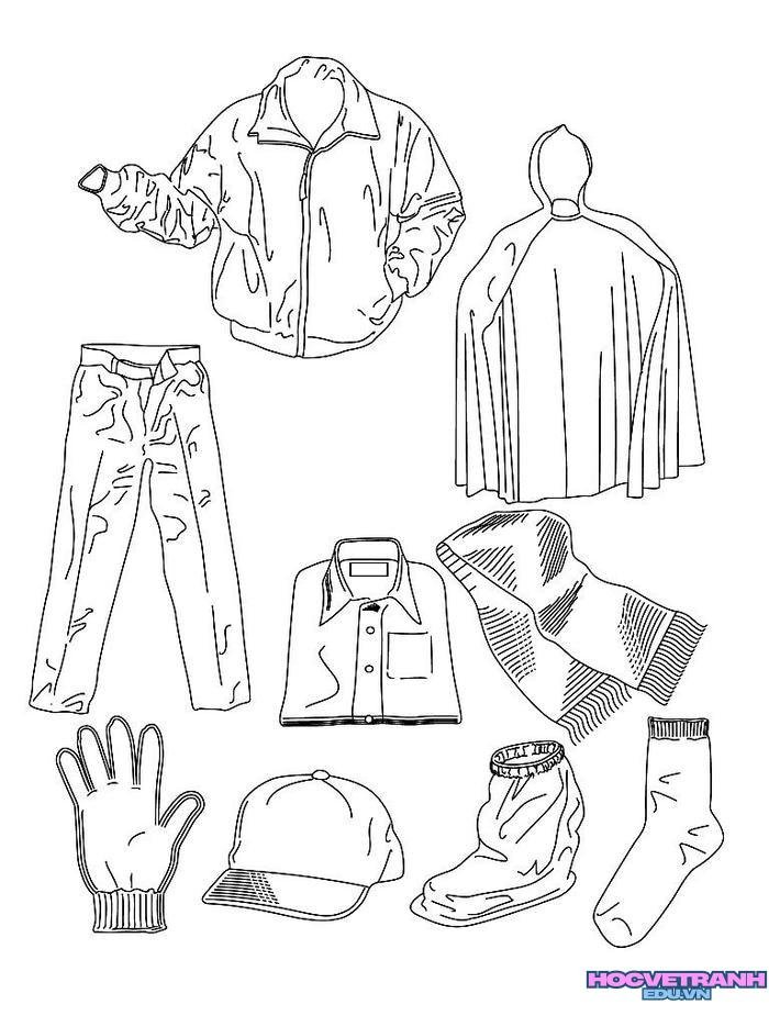 tranh tô màu quần áo bé trai bé gái 7