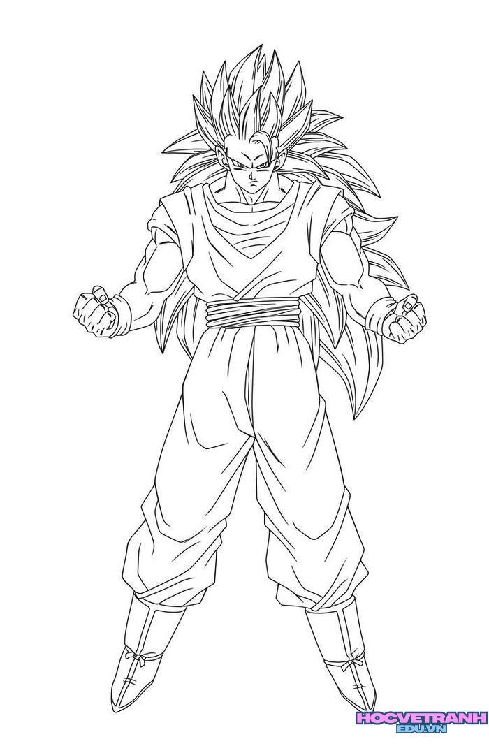 tranh tô màu songoku 17