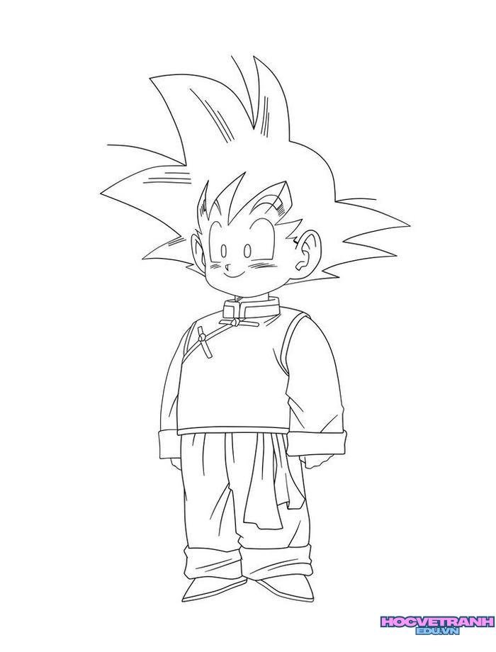 tranh tô màu songoku 20