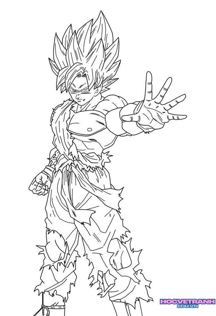 tranh tô màu songoku 21