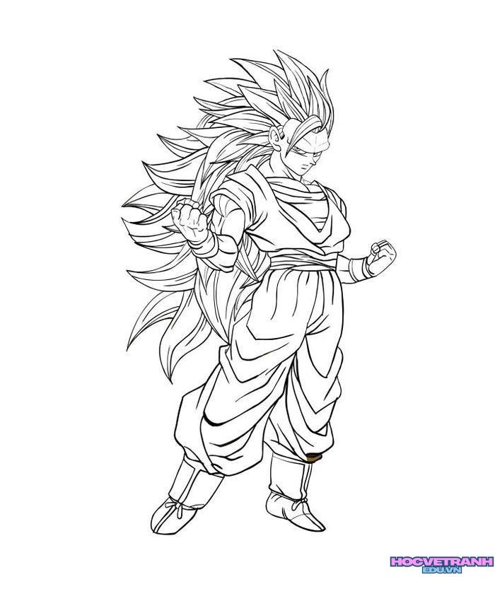 tranh tô màu songoku 22