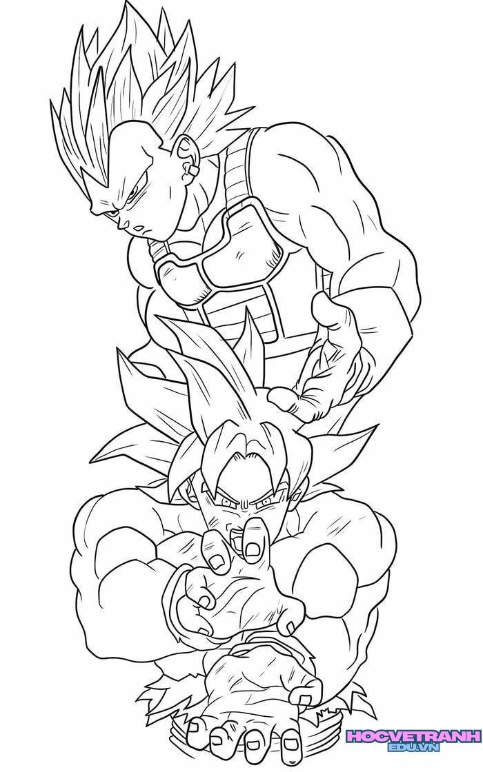 tranh tô màu songoku 23