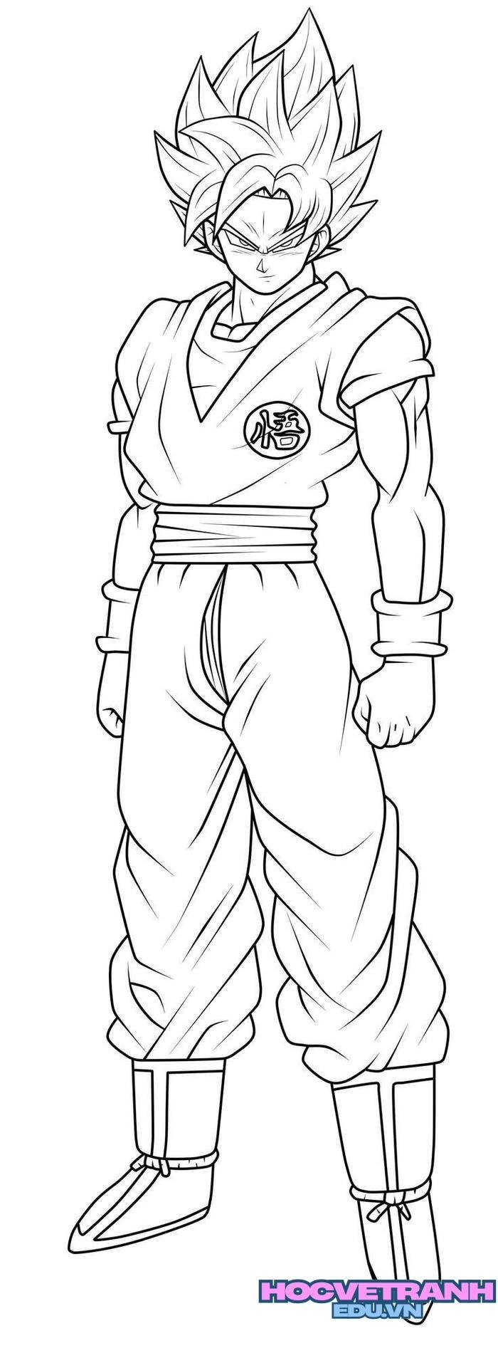 tranh tô màu songoku 25