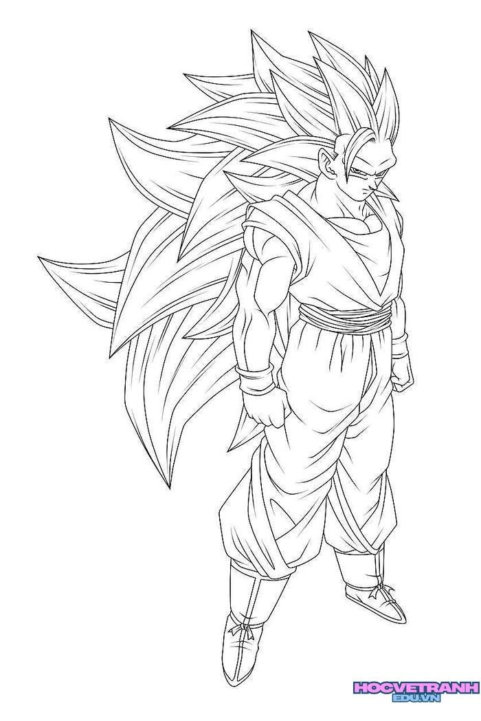 tranh tô màu songoku 27