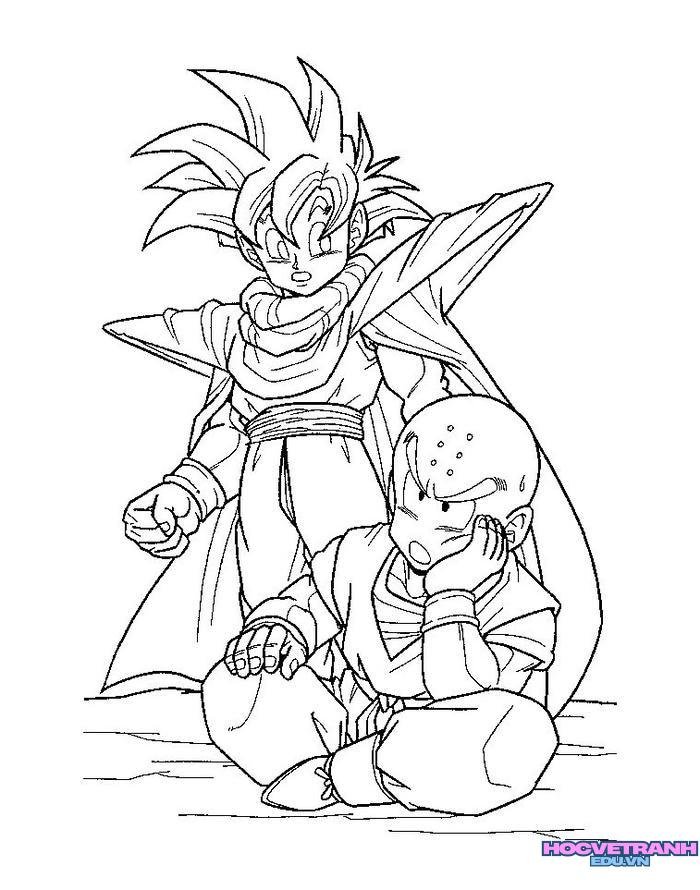 tranh tô màu songoku 28