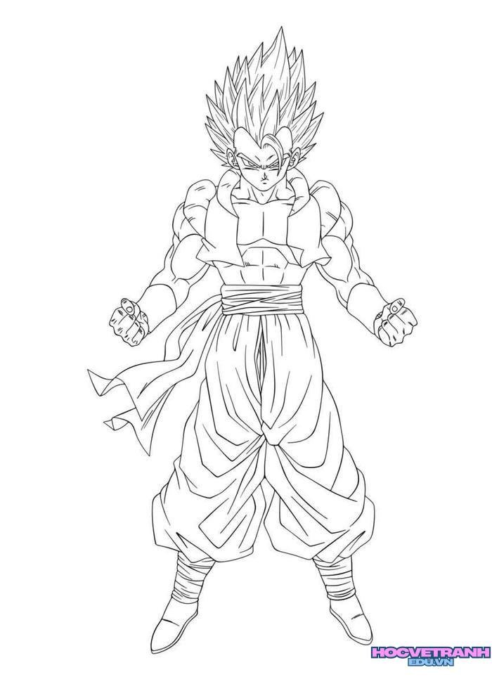 tranh tô màu songoku 31