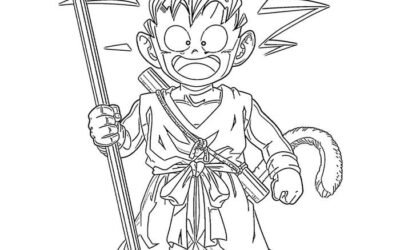 tranh tô màu songoku 35