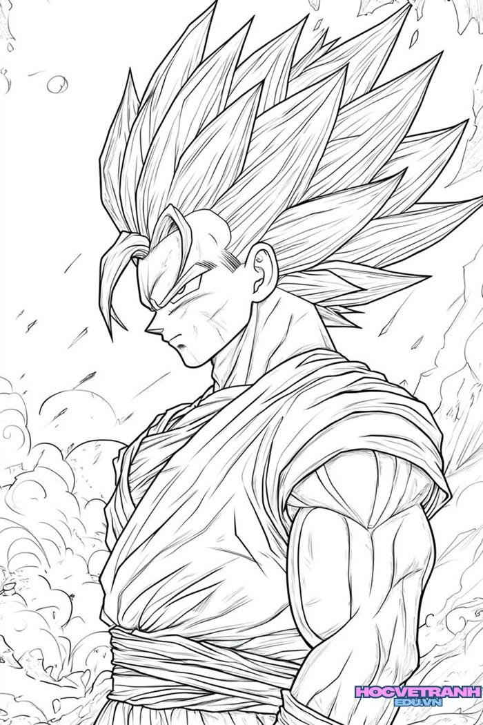 tranh tô màu songoku 5