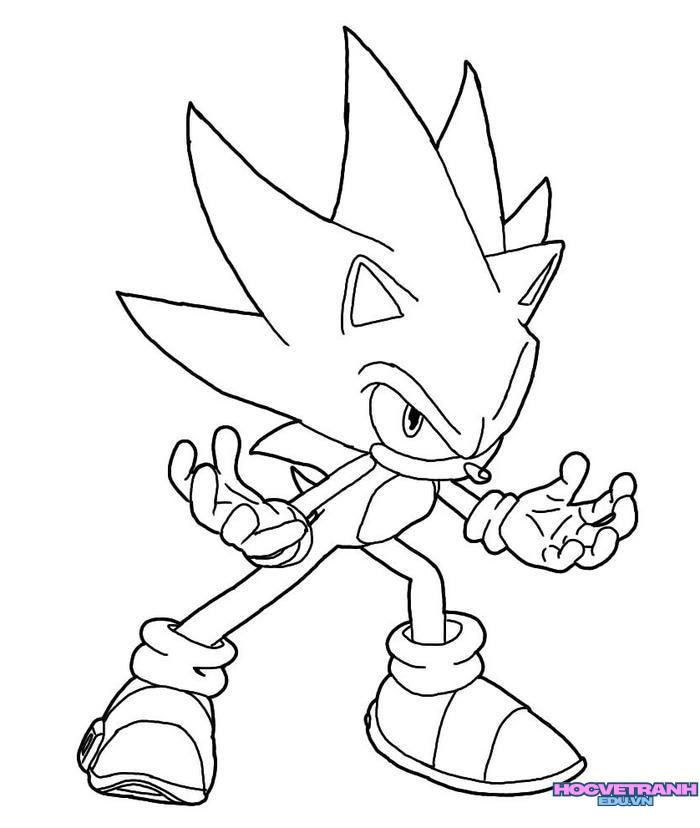 tranh tô màu sonic 10