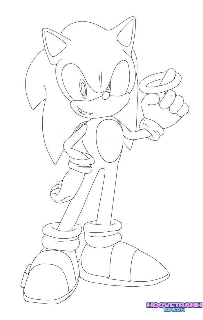 tranh tô màu sonic 11