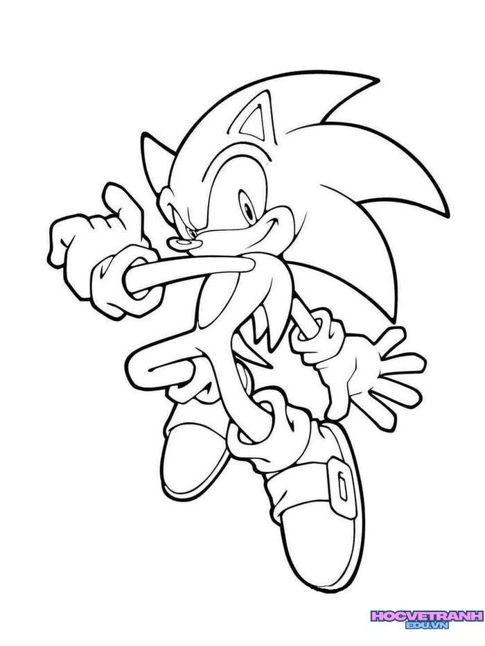 tranh tô màu sonic 14
