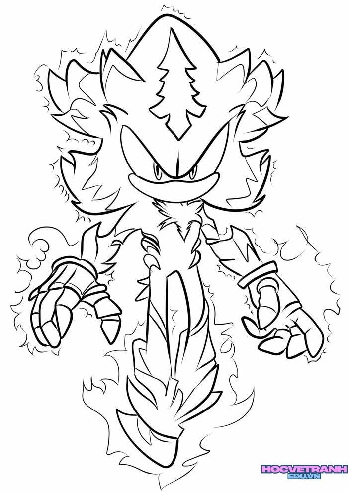 tranh tô màu sonic 16