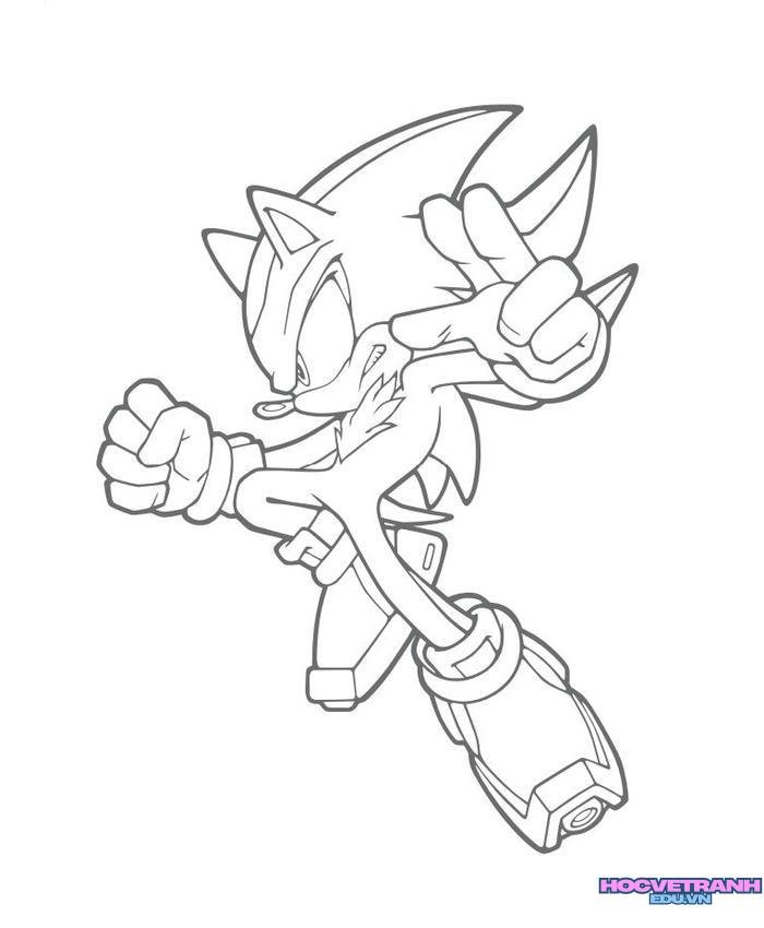 tranh tô màu sonic 18