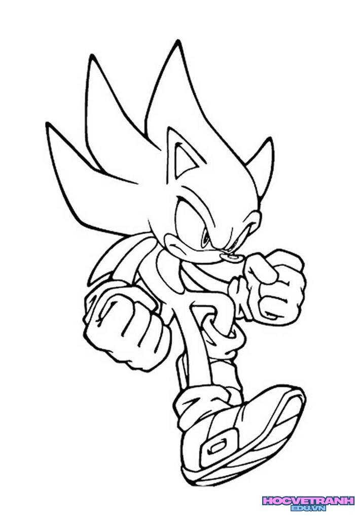 tranh tô màu sonic 19