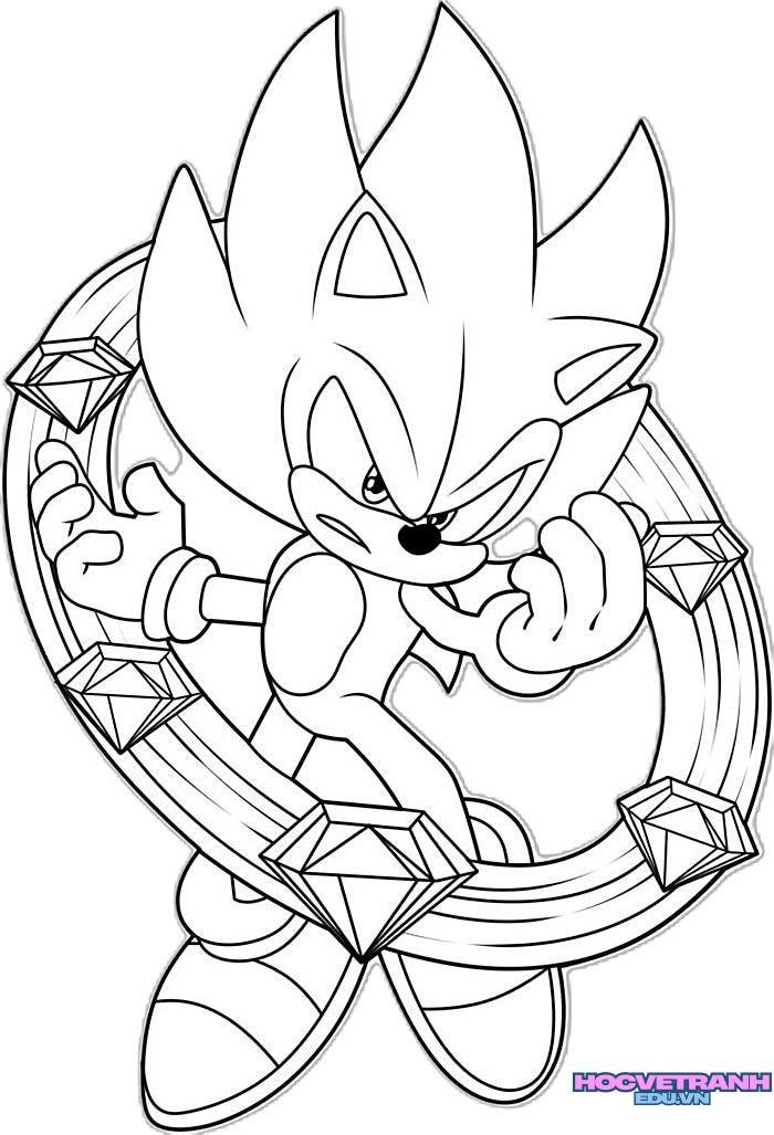 tranh tô màu sonic 22