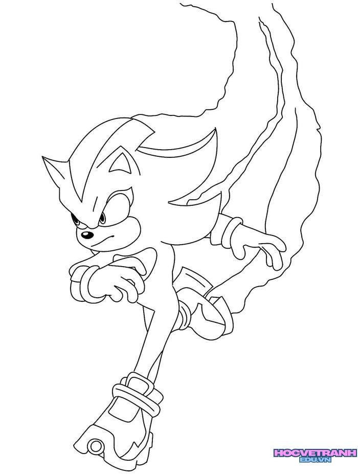 tranh tô màu sonic 23