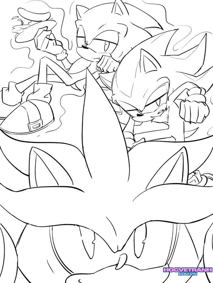 tranh tô màu sonic 24