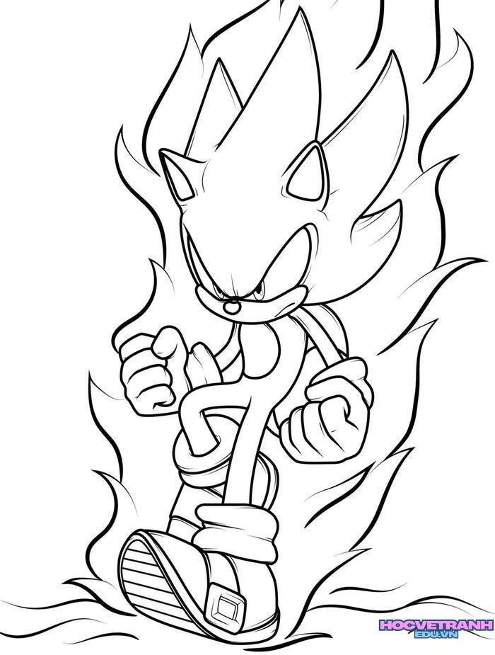 tranh tô màu sonic 27