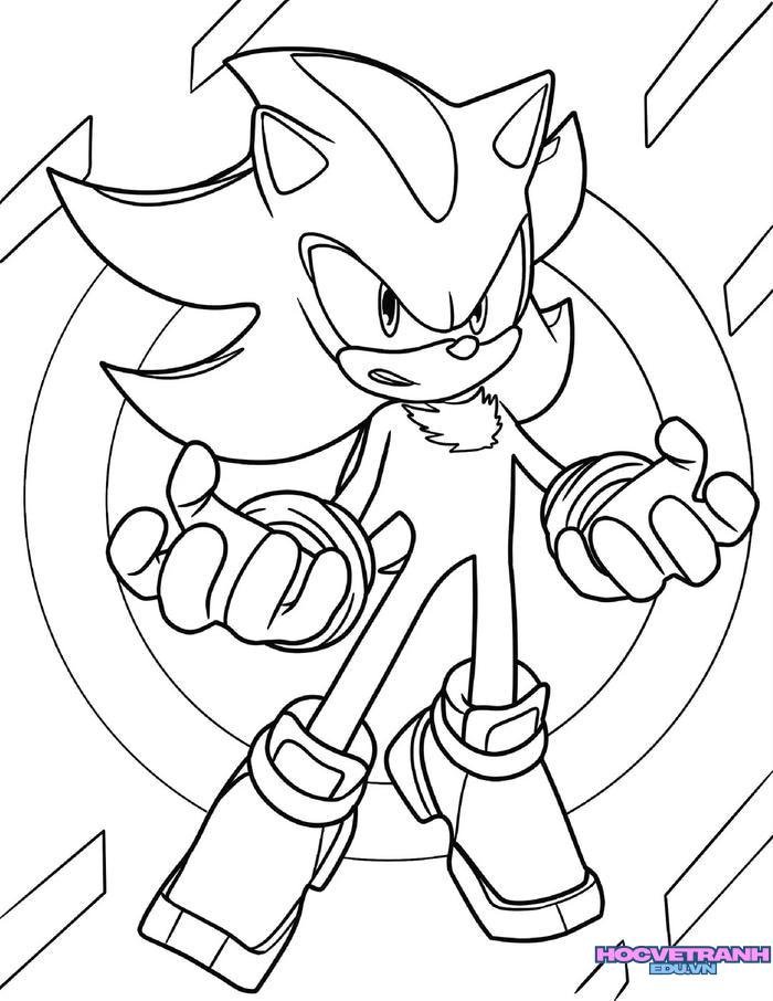 tranh tô màu sonic 28