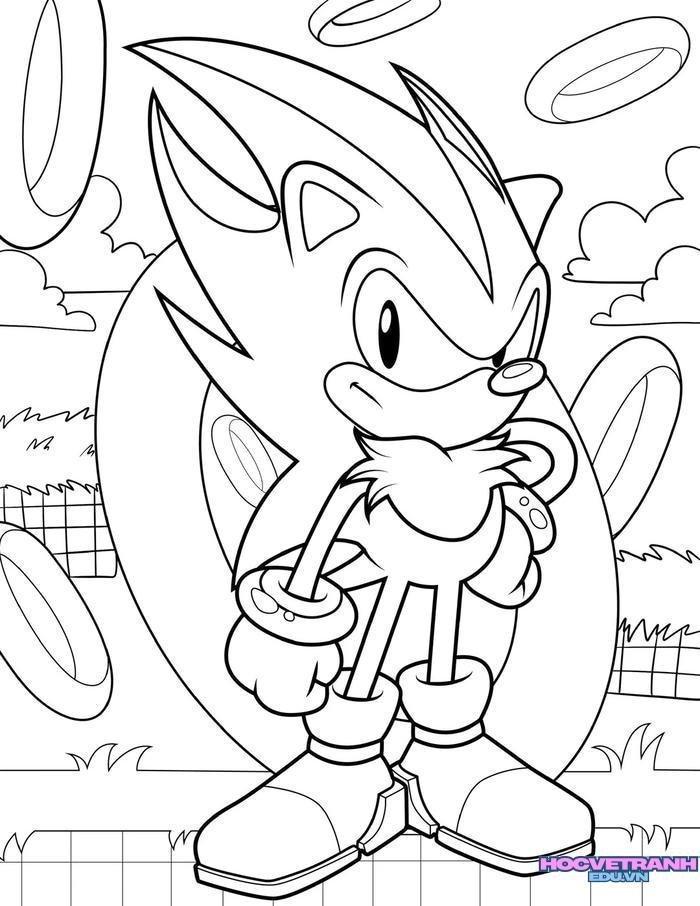 tranh tô màu sonic 29