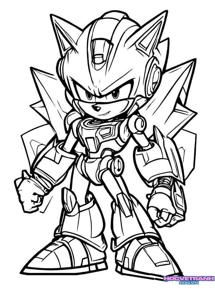 tranh tô màu sonic 3