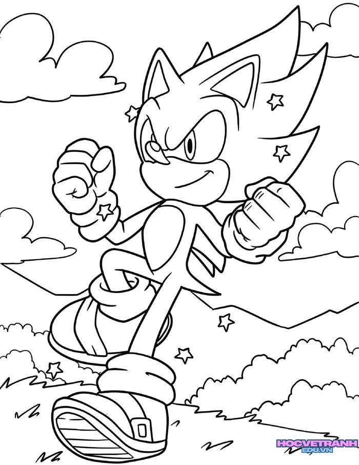 tranh tô màu sonic 30
