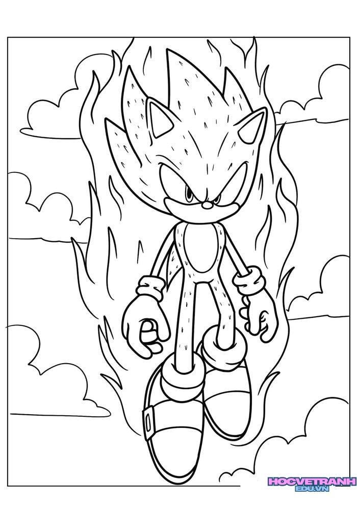 tranh tô màu sonic 31