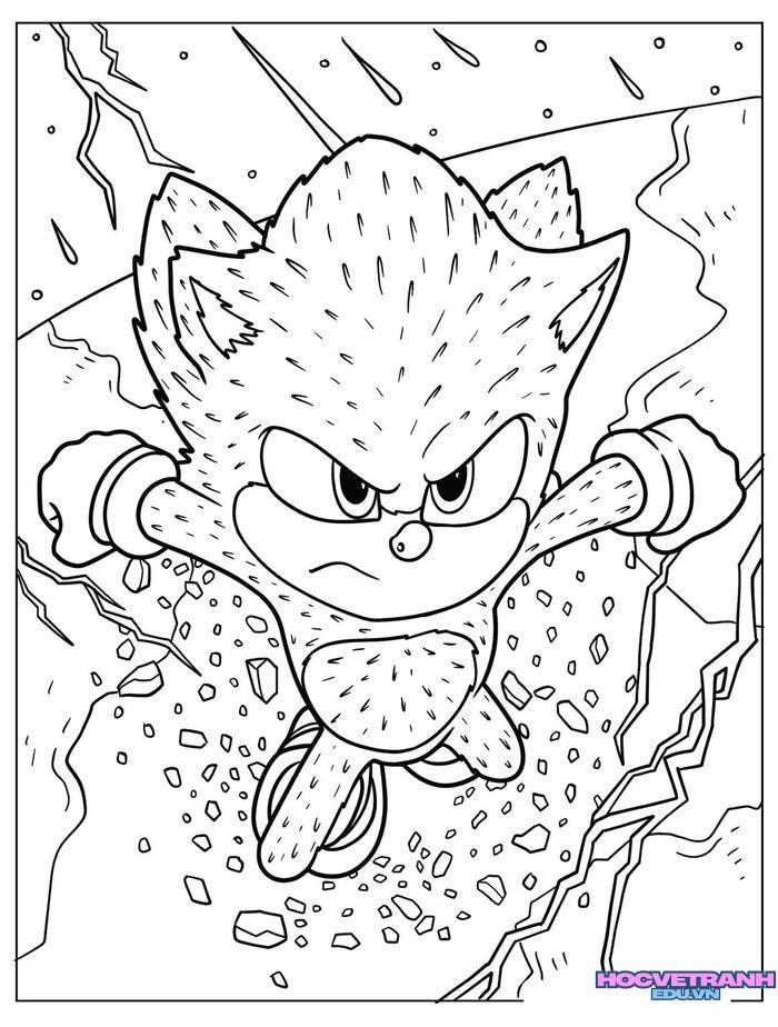 tranh tô màu sonic 32