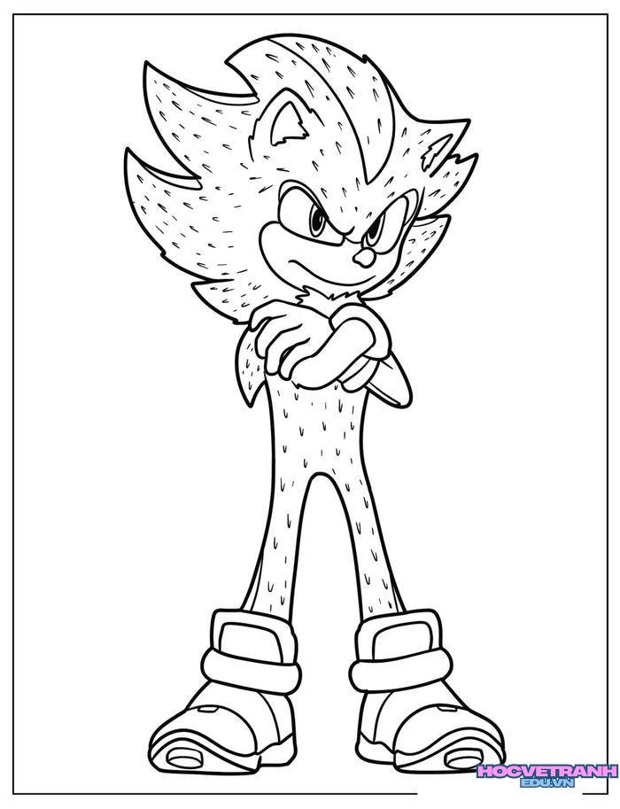 tranh tô màu sonic 33