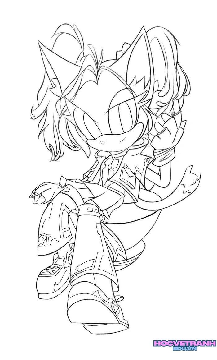 tranh tô màu sonic 35