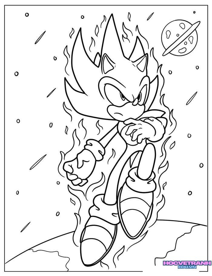 tranh tô màu sonic 38