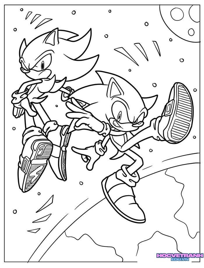 tranh tô màu sonic 39