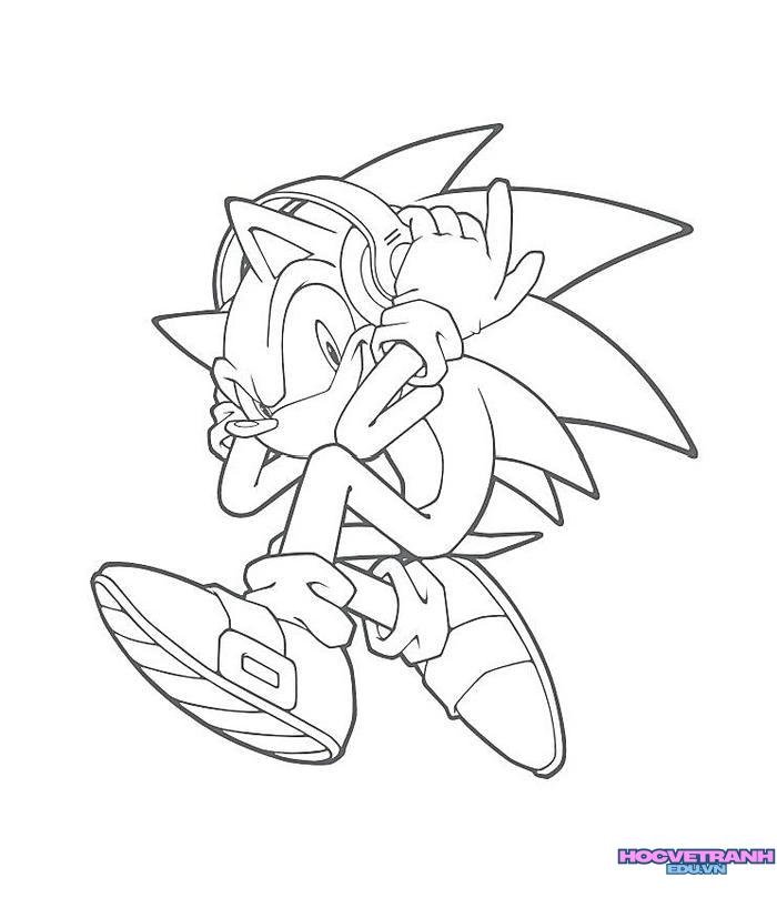 tranh tô màu sonic 4
