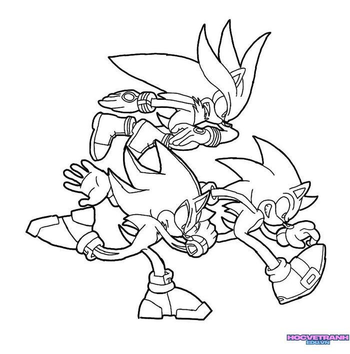 tranh tô màu sonic 5