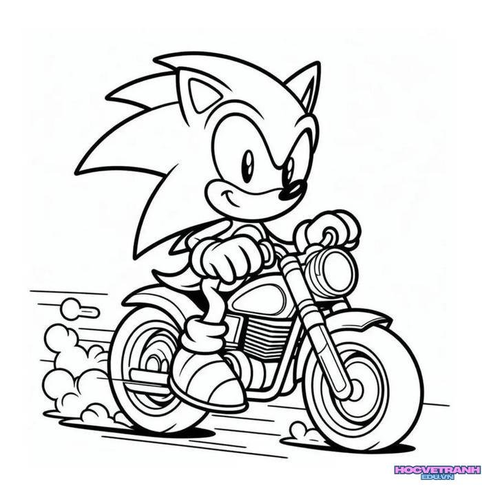 tranh tô màu sonic 6