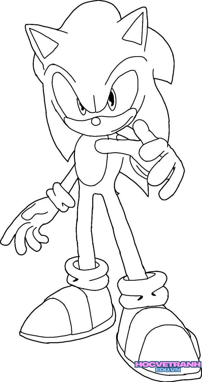 tranh tô màu sonic 7