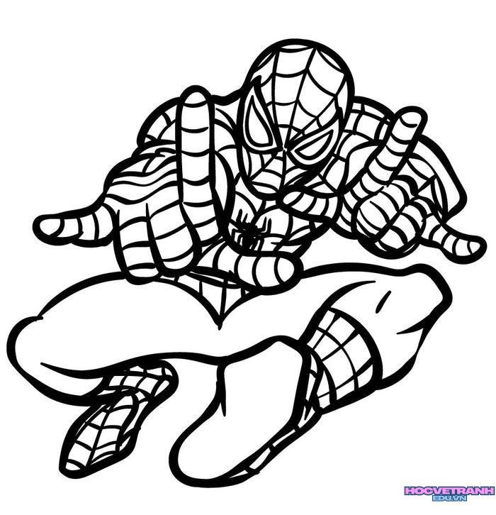 tranh tô màu spider man 14
