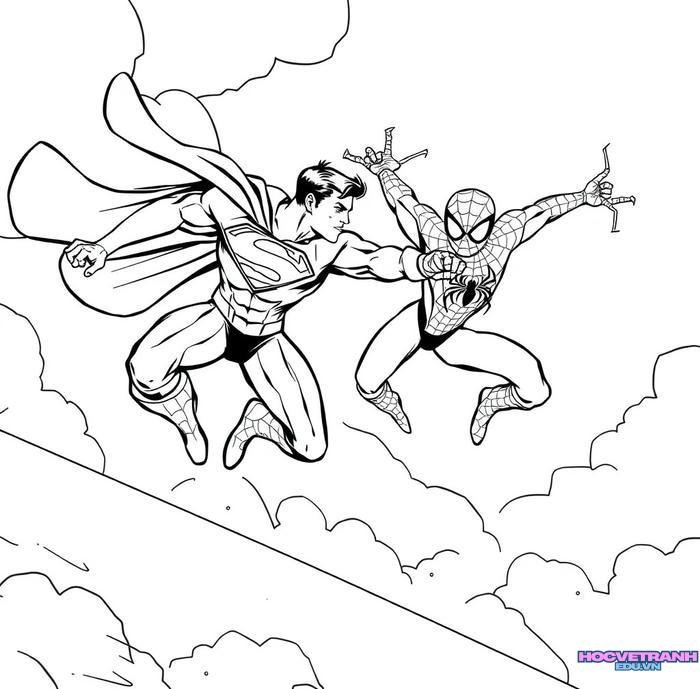 tranh tô màu spider man 16