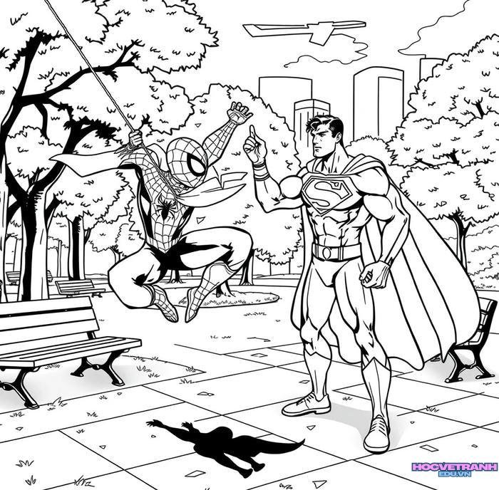 tranh tô màu spider man 17