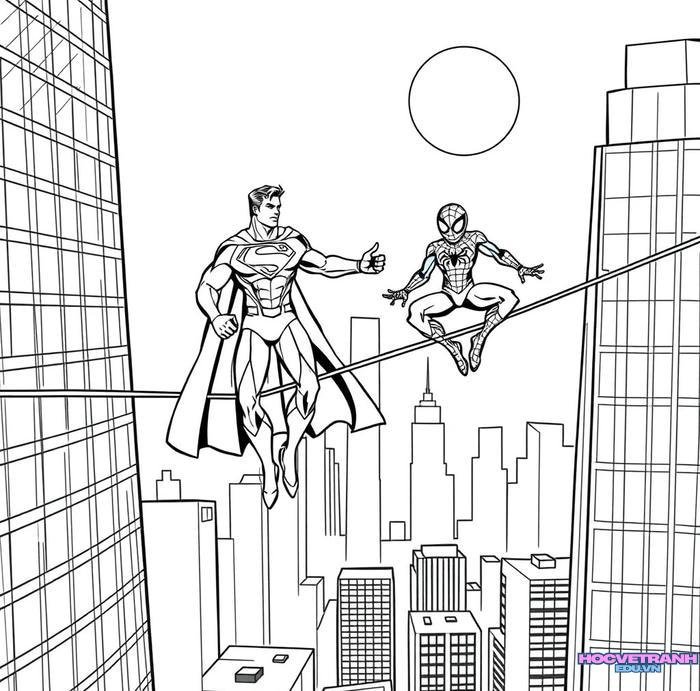 tranh tô màu spider man 18