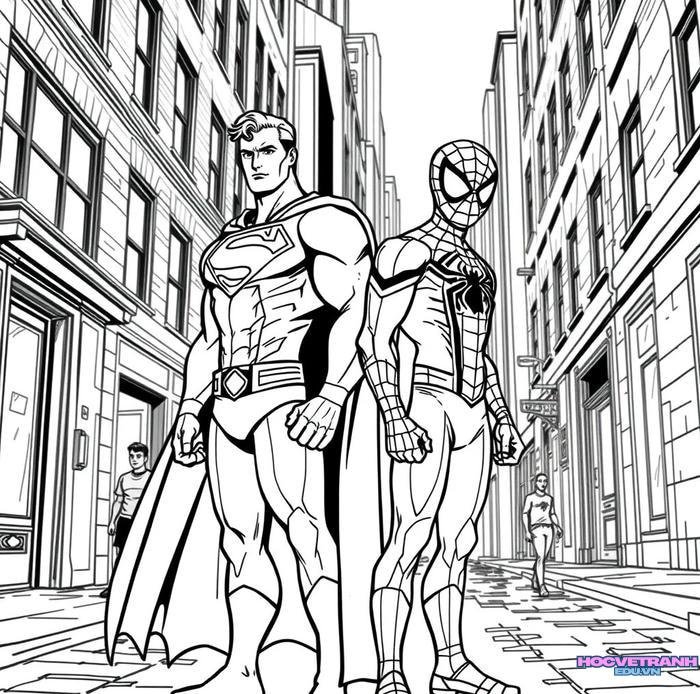 tranh tô màu spider man 19