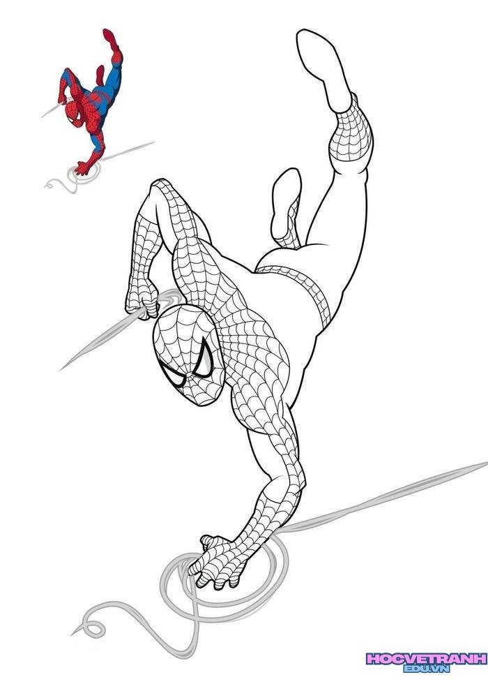 tranh tô màu spider man 2