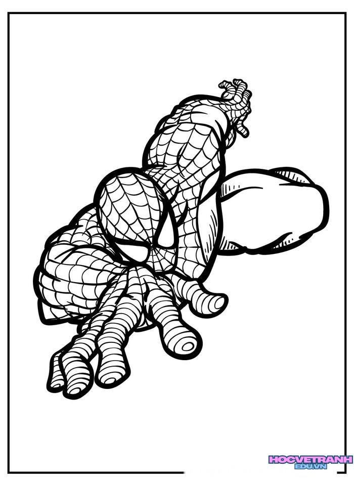 tranh tô màu spider man 22
