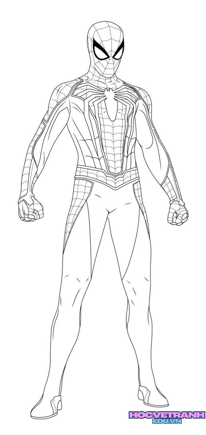tranh tô màu spider man 28
