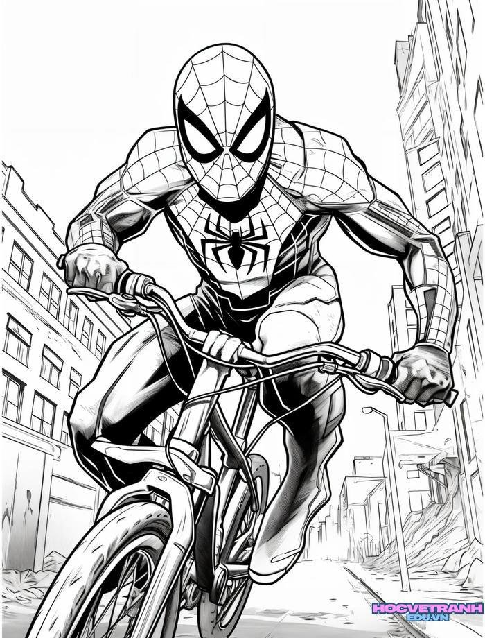 tranh tô màu spider man 31